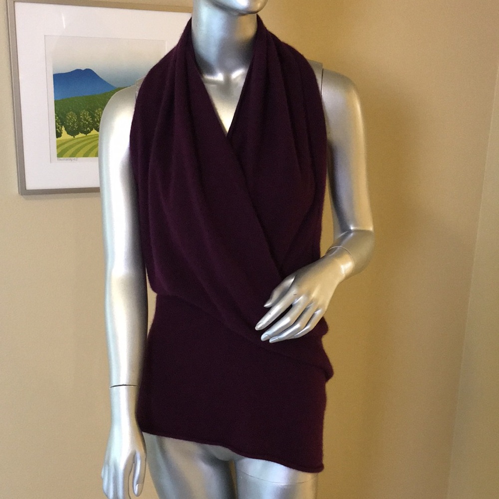 VINCE | Deep Purple Women's Halter Sweater